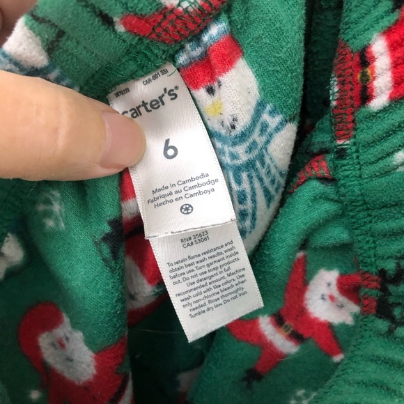 Carter’s 2 pc. fleece Christmas theme pajamas - Picture 9 of 10